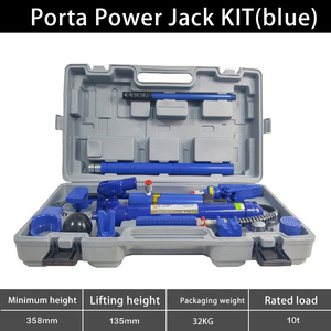 طقم هيدروليكي محمول 4 طن و10 طن بورتا باور، رافعة هيدروليكية مع خرطوم زيت، طقم إصلاح هيكل السيارة الهيدروليكي مع حقيبة تخزين - Product Image 3