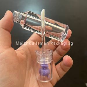 2025 temizle düzensiz 3ml dudak parlatıcısı tüp aplikatör ile popüler karikatür kapak dudak tonu şişe ambalajlama kozmetik tüpler - Product Image 5