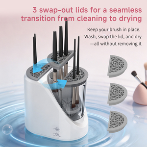 Machine de nettoyage de pinceaux de maquillage électrique USB automatique avec fonction de séchage chauffant - Product Image 4