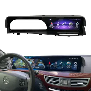 12.3 "Android tam dokunmatik ekran Carplay Android oto multimedya oynatıcı ile Mercedes benz S class W221 GPS navigasyon için