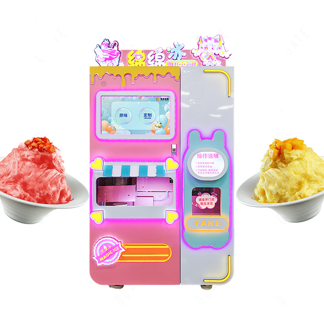 Automatic Frozen Fruit Smoothie Vending Machine with Snowflake Ice Maker Self Service Frozen Ice Cream Dispenser