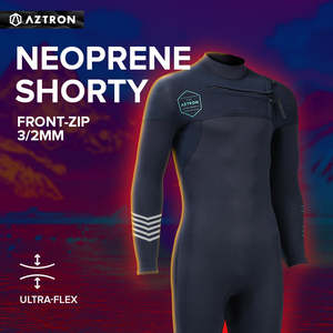 Aztron K1 3/2มม. นีโอพรีนสำหรับเล่นเซิร์ฟชุดว่ายน้ำนีโอพรีนแบบสั้นซิปหน้าอกสำหรับผู้ใหญ่ - Product Image 3
