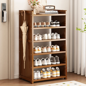 Meuble à chaussures pour la maison, nouveau style populaire pour 2025, en bois massif, gain de place, économique, multi-niveaux, armoire à chaussures simple. - Product Image 5