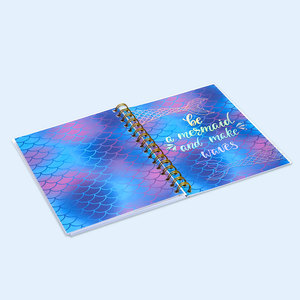 Blocco Note A5 Personalizzato Serie Giornaliera Carta Timbrata Offset Romantico Bianco a Spirale Rilegatura YO Linea Singola - Product Image 3