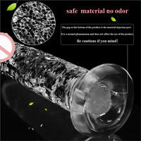 Dildo Anal de Cristal Transparente para Adultos, Dildo Grande Realista Popular, Producto Sexual Transparente, Juguete Sexual, Vibrador de Punto G