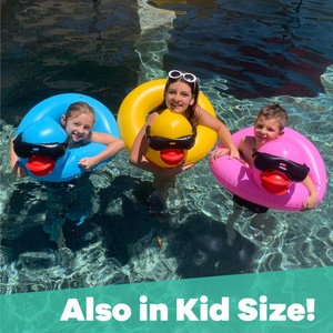Custom Large Duck, 4 Feet Wide Inflatable Ring Float for Adult <b>Pools</b>. Inflatable Duck Swimming Ring - Product Image 4