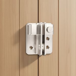 Pestillo <span class=keywords><strong>de</strong></span> Seguridad con Cerradura <span class=keywords><strong>de</strong></span> Acero Inoxidable Cepillado para Gabinetes, Armarios y Muebles - Product Image 1