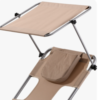 Lit de camping pliable moderne en tissu Oxford de haute qualité avec cadre en fer, réglable, pour jardin, plage, hôtel, salon extérieur
