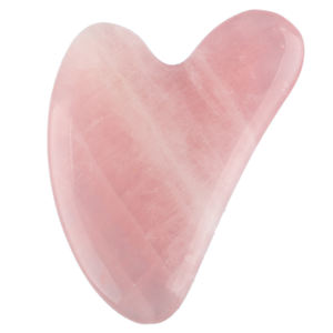Planche de Jade naturel Guasha en forme de cœur Quartz Rose Gua Sha période de Massage soulagement de la douleur outils de Massage sur glace - Product Image 1
