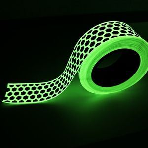 Ruban de sécurité auto-adhésif Junting, papier autocollant en PVC, photoluminescent <span class=keywords><strong>vert</strong></span> réfléchissant, luminescent dans le noir, absorption de 10 à 20 minutes - Product Image 1
