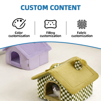 SUREWALHOME Lit pour chat d'intérieur - Lit-caverne pour chat, maison pour chat, tente pour chat avec coussin rembourré amovible et lavable