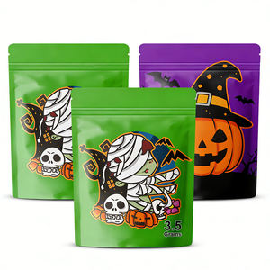 Bolsas de pie personalizadas de grado alimenticio para dulces comestibles de 28g, 7g, 3.5g, reutilizables, de BOPP/VMPET/PE con cierre de cremallera - Product Image 4