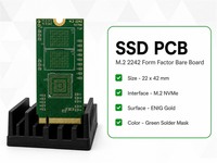 Carte PCB multicouche FR-4 haute résistance à la température personnalisée pour stockage SSD pour centre de données et serveur industriel - NVMe PCIe Gen 3-5 - Fabrication OEM