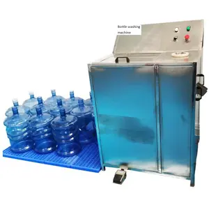 Otomatik 19L şişe çamaşır makinesi plastik cam kova su yıkama kapatma makinesi 5 galon şişe çamaşır makinesi