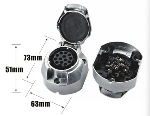 YH5202 Enchufe de <span class=keywords><strong>remolque</strong></span> de <span class=keywords><strong>13</strong></span> <span class=keywords><strong>pines</strong></span> con carcasa de aluminio fundido con apagado automático para sistemas de 12V con cubierta de resorte Enchufe de <span class=keywords><strong>13</strong></span> <span class=keywords><strong>pines</strong></span> - Product Image 3