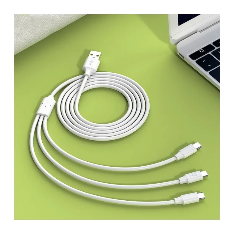 Ali Garantizado precios al por mayor Tipo C 3A cable USB 3 en 1, Universal ABS Cable de cargador rápido 3 en 1 Cable para teléfonos móviles