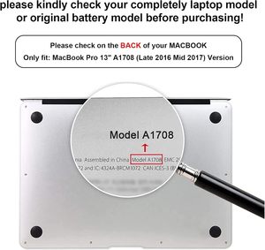 Batterie d'ordinateur portable A1713 pour MacBook Pro 13 pouces A1708 2016 2017 54,5 Wh, batterie de remplacement CE RoHS, vente en gros - Product Image 5