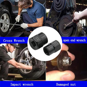 Jeu d'extracteurs de douilles, 14 pièces, entraînement de 1/4 à 3/8 pouces, pour l'élimination des boulons et vis endommagés, en acier au chrome-molybdène - Product Image 3