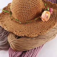 Fil fantaisie en nylon brillant effet soie glacée 200g, 100% nylon, fil à crocheter léger et épais pour tricot à la main (chapeaux) - Vente en gros