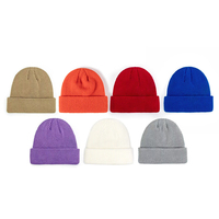 Bonnets d'hiver unisexes en spandex/coton tricotés à plat pour un usage quotidien, tailles 56-60 cm