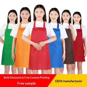 Polyester Sleeveless Anti-fouling Adult <b>Apron</b> Wholesale Promotional Advertising Logo Uniform Nepal Gift <b>Waist</b> - Product Image 2