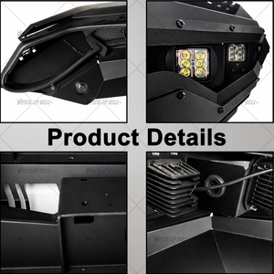 Paraurti Anteriore Armando in Acciaio Rinforzato per Fuoristrada, Compatibile con Ranger T7 T8 <span class=keywords><strong>Raptor</strong></span>, con Luci LED e Supporto per Verricello - Product Image 5