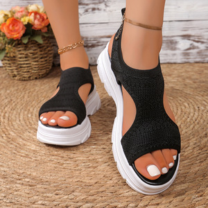 Sandales de sport à semelle épaisse pour femmes, respirantes, nouveau style, grandes sandales de plage décontractées à plateforme - Product Image 6