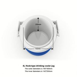 Wholesale Custom Logo 4L Barrel Shaped Portable Cooler Box Non-slip Handle Lightweight Plastic Cooler Box - Product Image 3
