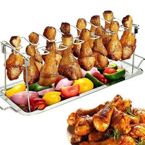 Baquetas <span class=keywords><strong>de</strong></span> Acero Inoxidable para Barbacoa, Soporte para <span class=keywords><strong>Asador</strong></span> <span class=keywords><strong>de</strong></span> Pata <span class=keywords><strong>de</strong></span> Pollo, Ala, Horno, <span class=keywords><strong>Asador</strong></span>, Baquetas, Acero Inoxidable, Barbacoa - Product Image 3