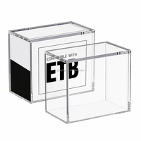 Boîte de présentation en acrylique personnalisée avec couvercles magnétiques robustes, boîte de protection transparente pour Pokémon Elite Trainer Box
