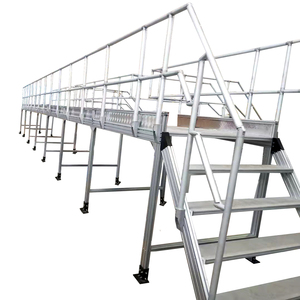 Escalera Industrial Móvil de <span class=keywords><strong>Aluminio</strong></span> Reforzado para Exteriores, Plataforma Plegable Tipo Espiga con Perfil de Extrusión de Aleación de <span class=keywords><strong>Aluminio</strong></span> - Product Image 4