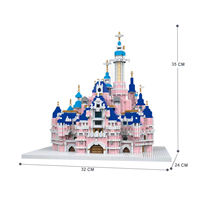 Nano Blocs Château de Princesse Jardin Rues Cape Cadeau Saint-Valentin Briques Ensembles de Blocs de Construction Mini Jouets pour Enfants 6102-8822