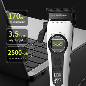 Cortadora <span class=keywords><strong>de</strong></span> <span class=keywords><strong>Pelo</strong></span> Profesional con Logotipo OEM, 2500 mAh, 5 Velocidades, Motor sin Escobillas <span class=keywords><strong>de</strong></span> Rotor Externo, 8000 RPM, Cuchilla <span class=keywords><strong>de</strong></span> Cerámica DLC, Cortadora <span class=keywords><strong>de</strong></span> <span class=keywords><strong>Pelo</strong></span> para Barbería - Product Image 2