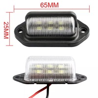 6 LED 12-24V, éclairage universel de plaque d'immatriculation de voiture, camion, camping-car, remorque, fourgonnette, feux arrière, ampoules blanches, éclairage étanche
