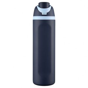 Bouteille d'eau isotherme en acier inoxydable de 28 oz, écologique, pour le sport et les voyages en extérieur, avec impression sérigraphiée, paille et poignée - Product Image 4