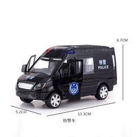 Nuevo Estilo 1:32, Camión de Bomberos de Metal Fundido a Presión, Coche Postal, Ambulancia, Tranvía, Coches de Aleación de Policía Especial, 3 Puertas que se Abren, Modelo de Coche de Metal Fundido a Presión con Retroceso
