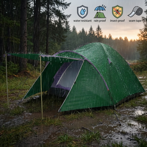 Customized Outdoor <b>Camping</b> Tents <b>Camping</b> Tents Thick Walled Waterproof Outdoor <b>Hiking</b> <b>Camping</b> Tents Double Color Tents 1 - Product Image 4