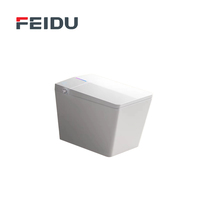 FEIDU Smart Blanc Céramique Bidet Siège De Toilette Télécommande Automatique WC Carré Bol Forme S-Trap Drainage Avancé Siège Chauffage