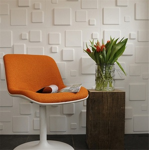 Paneles de Pared 3D de PVC, Ignífugos, Resistentes al Fuego, para <span class=keywords><strong>Hoteles</strong></span>, 500*500, Más Vendidos - Product Image 4