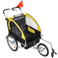 Factory Direct 3-en-1 Double Poussette Enfant et Remorque Vélo BT002 EN15918:2017 EN1888 EN71 ISO9000 Certifié