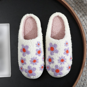 Custom Wholesale Women's High Quality Winter <b>Slipper</b> Soft and Feature Sweet Flower Shape Embroidery - Product Image 6