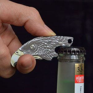 Abridor de botellas de sacacorchos con cabeza de águila de Metal de aleación de zinc creativo personalizado con diseño único - Product Image 2