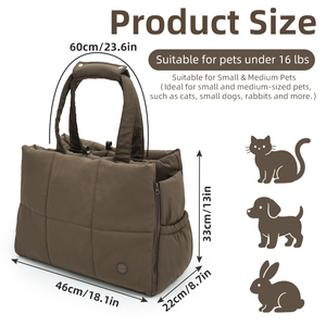 Sac de transport pour animaux de compagnie de grande capacité, résistant à l'eau, sac de transport de luxe pour animaux de compagnie, accessoires pour animaux de compagnie - Product Image 3