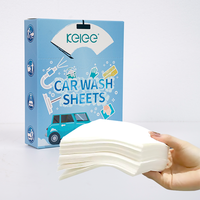 KELEE Feuilles de nettoyage de voiture écologiques Formule haute mousse Nettoyage facile Savon de lavage de voiture Feuille soluble