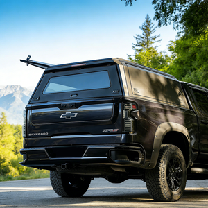 Cubierta de Aluminio Premium con Bisagras Impermeable para Caja de Camioneta SILVERADO 1500 2019+ 5.8FT, Bloqueable, Resistente a Rayos UV, para Portaequipajes - Product Image 2