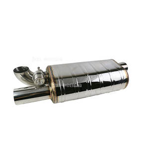 <span class=keywords><strong>Silencieux</strong></span> d'échappement de voiture de sport en acier inoxydable Valvetronic avec soupape <span class=keywords><strong>9</strong></span> "* 5.5" <span class=keywords><strong>silencieux</strong></span> universel à double sortie 76mm - Product Image 1