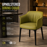 Fauteuil de salon moderne en cuir plissé avec accents, fauteuil baquet avec pieds en métal, mobilier pour salon et hôtel