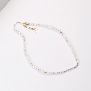 Accesorios de Moda, Collares de Perlas de Agua Dulce, Joyería, Collar de Perlas Doradas de Acero Inoxidable para Mujer - Product Image 3