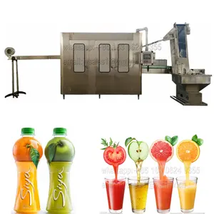 Ligne complète Remplissage à chaud automatique Machine de remplissage de bouteilles en plastique pour boissons, jus de fruits, thé et boissons