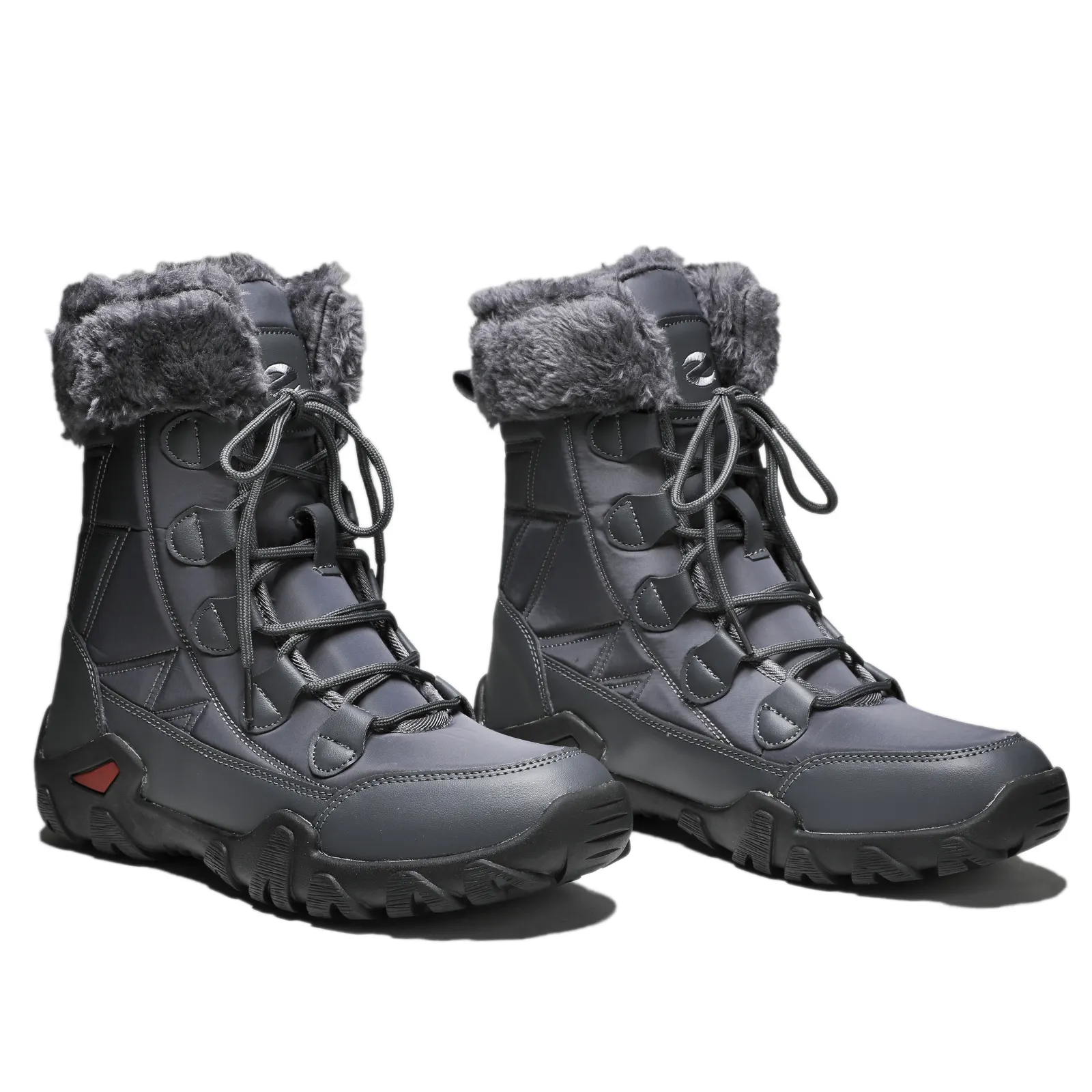 Nuevos estilos, venta al por mayor, botas largas de alta calidad para hombre, zapatos de senderismo impermeables de piel al aire libre hasta la rodilla, botas de nieve de invierno de talla grande 46